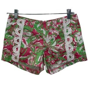 Lilly Pulitzer Liza Shorts in Hotty Pink Forgot My Trunks | Women’s Size 0
